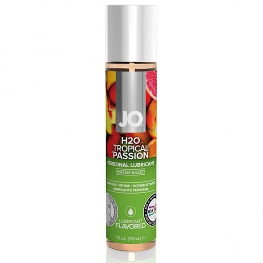 Смазка с ароматом тропических фруктов JO Flavored Tropical Passion - 30 мл. - System JO - купить с доставкой в Благовещенске