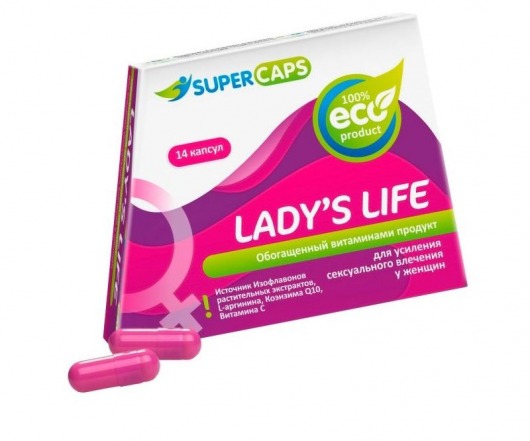 Возбуждающие капсулы Ladys Life - 14 капсул (0,35 гр.) - SuperCaps - купить с доставкой в Благовещенске