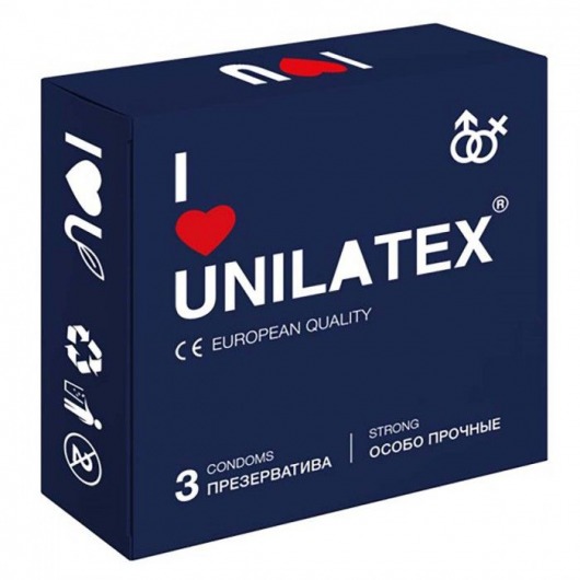 Ультрапрочные презервативы Unilatex Extra Strong - 3 шт. - Unilatex - купить с доставкой в Благовещенске