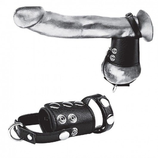 Кольцо на член и мошонку Cock Ring With 2  Ball Stretcher And Optional Weight Ring - BlueLine - в Благовещенске купить с доставкой