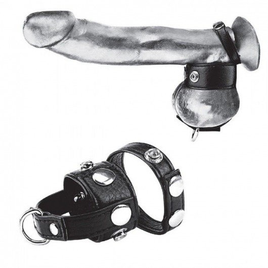 Утяжка для мошонки и пениса Cock Ring With 1  Ball Stretcher And Optional Weight Ring - BlueLine - купить с доставкой в Благовещенске