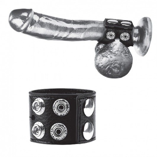 Ремень на член и мошонку 1.5  Cock Ring With Ball Strap - BlueLine - купить с доставкой в Благовещенске