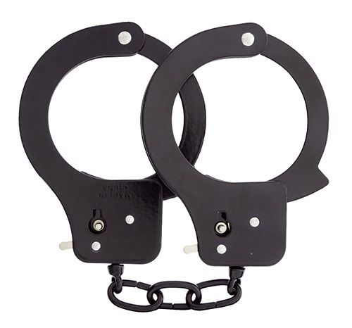 Чёрные наручники из листового металла BONDX METAL CUFFS BLACK - Dream Toys - купить с доставкой в Благовещенске