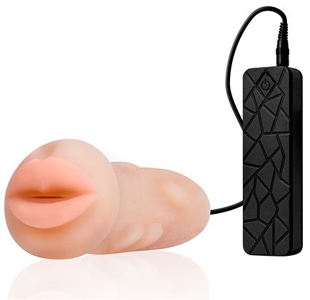 Мастурбатор-ротик с вибрацией REALSTUFF VIBRATING MASTURBATOR MOUTH - Dream Toys - в Благовещенске купить с доставкой