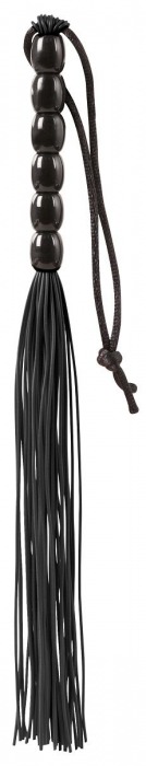 Чёрная мини-плеть из резины Rubber Mini Whip - 22 см. - Blush Novelties - купить с доставкой в Благовещенске