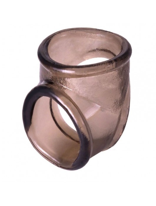 Дымчатое эрекционное кольцо с фиксацией мошонки - ToyFa - в Благовещенске купить с доставкой