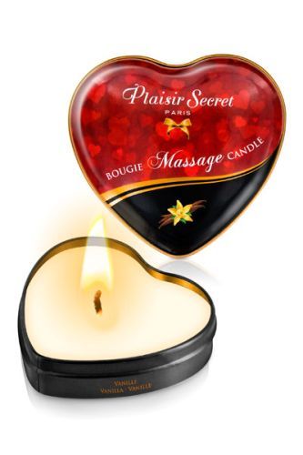 Массажная свеча с ароматом ванили Bougie Massage Candle - 35 мл. - Plaisir Secret - купить с доставкой в Благовещенске