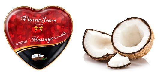 Массажная свеча с ароматом кокоса Bougie Massage Candle - 35 мл. - Plaisir Secret - купить с доставкой в Благовещенске