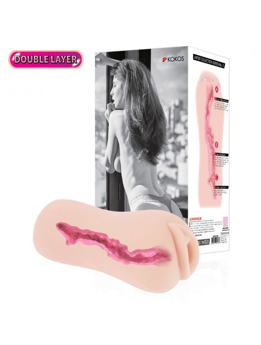 Мастурбатор-вагина Sanda с рельефным тоннелем - KOKOS - в Благовещенске купить с доставкой