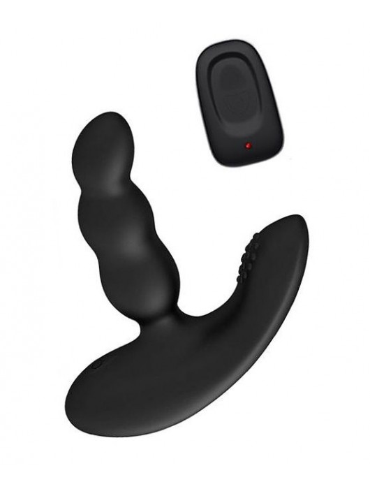 Черный силиконовый стимулятор простаты Levett Nitoc с пультом ДУ - Levett - в Благовещенске купить с доставкой