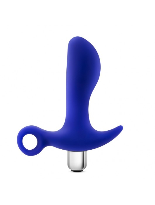 Синий стимулятор простаты с ручкой-кольцом Performance Prostimulator 02 - Blush Novelties - в Благовещенске купить с доставкой