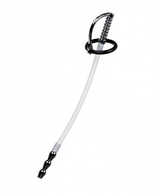 Силиконовый уретральный плаг со сменными фиксирующими кольцами Metal - ToyFa - купить с доставкой в Благовещенске