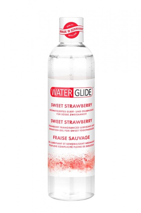 Лубрикант на водной основе с ароматом клубники SWEET STRAWBERRY - 300 мл. - Waterglide - купить с доставкой в Благовещенске