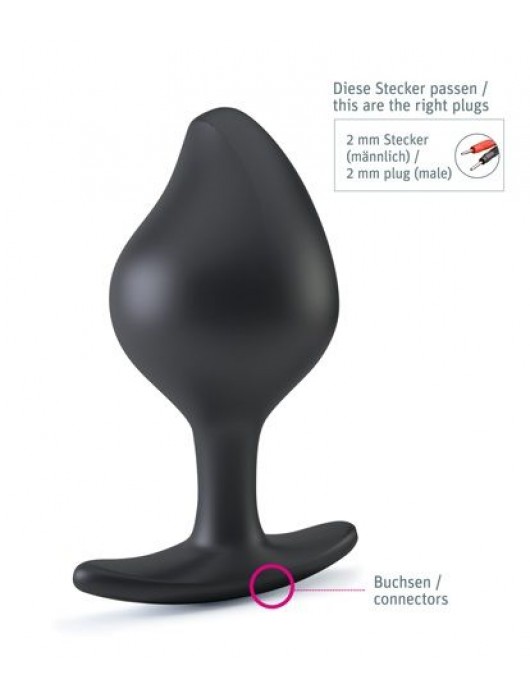 Анальная пробка Rocking Force L для электростимуляции - 10,5 см. - MyStim - купить с доставкой в Благовещенске