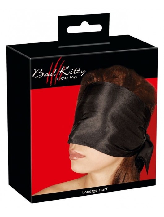 Широкая повязка-шарф на глаза Bad Kitty Bondage Scarf - Orion - купить с доставкой в Благовещенске