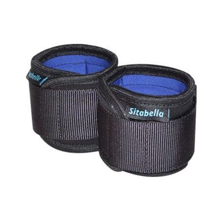 Неопреновые черно-синие наручники - Sitabella - купить с доставкой в Благовещенске