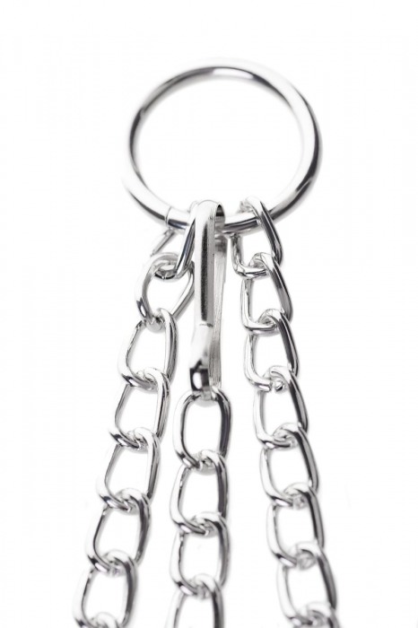 Черно-серебристые зажимы для сосков с кольцом для пениса TOYFA Metal - ToyFa - купить с доставкой в Благовещенске