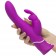 Лиловый вибратор-кролик Curve Rechargeable Rabbit Vibrator - 25,4 см. - Happy Rabbit