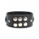 Черный кожаный ошейник с короткими шипами - БДСМ Арсенал - купить с доставкой в Благовещенске Черный кожаный ошейник с короткими шипами - БДСМ Арсенал - купить с доставкой в Благовещенске