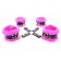 Набор фиксаторов краб с розовым мехом BDSM Light - БДСМ Арсенал - купить с доставкой в Благовещенске