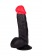 Чёрный фаллоимитатор с красной головкой - 17 см. - LOVETOY (А-Полимер) купить с доставкой в интернет-магазине Orgasmix в Благовещенске Чёрный фаллоимитатор с красной головкой - 17 см. - LOVETOY (А-Полимер)